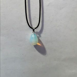 Opal tear drop necklace